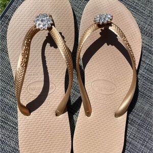Havaianas Women's Bling Sandals with Floral Accent